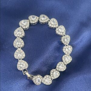 Elegant Silver Heart Bracelet